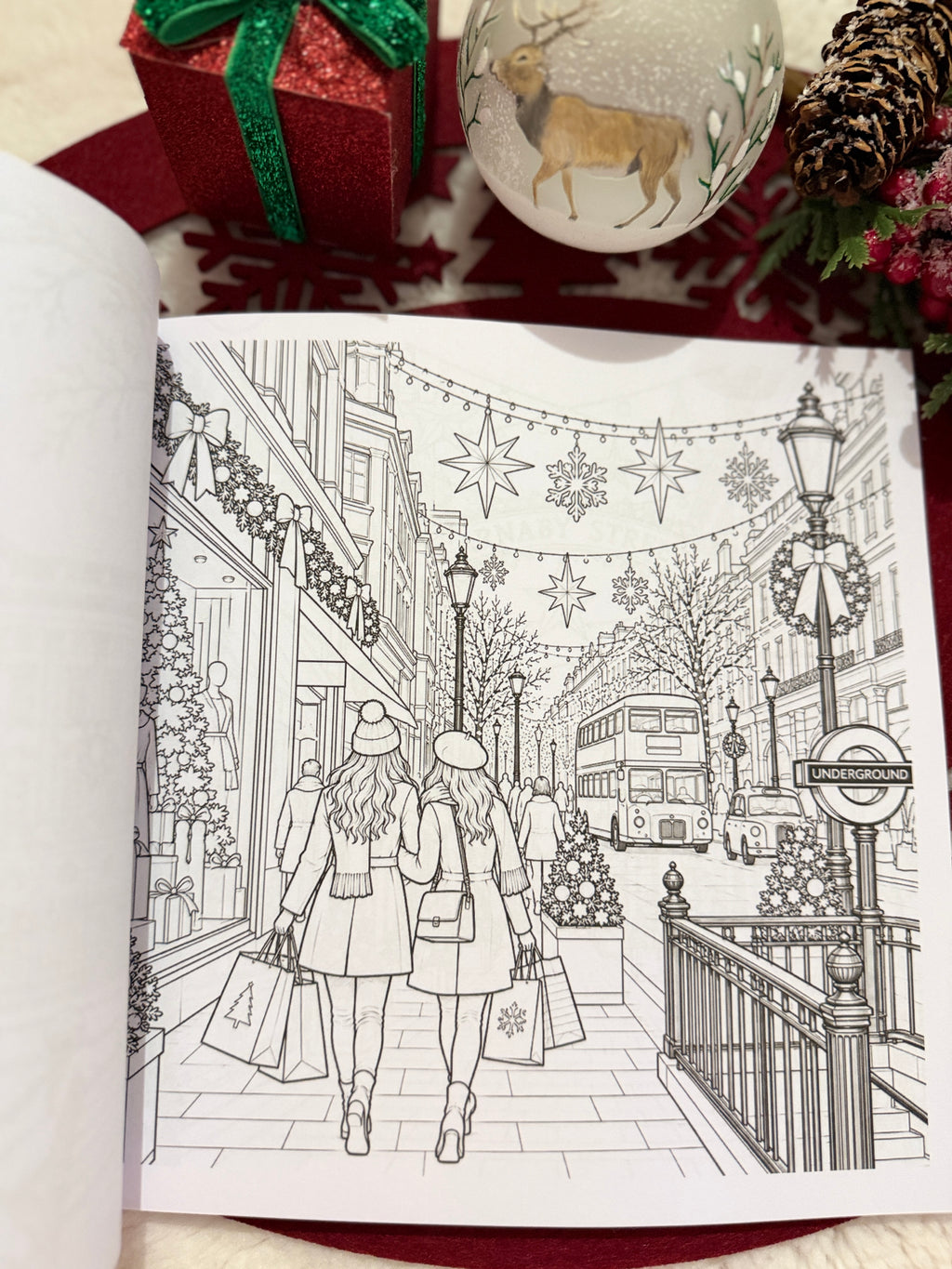 Weihnachten in London – Malbuch für Erwachsene