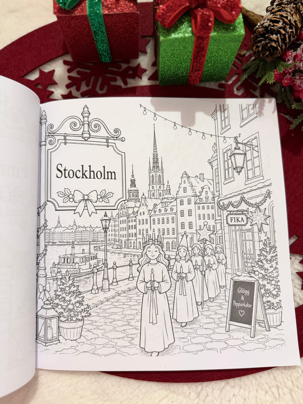 Meine Weihnachtsreise um die Welt – Malbuch für Erwachsene