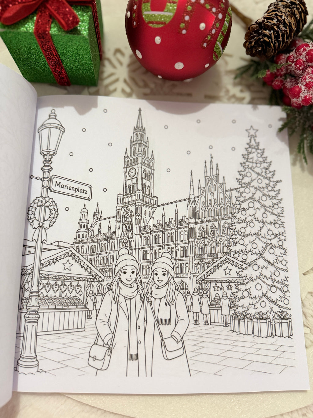 Weihnachten in Deutschland – Malbuch für Erwachsene