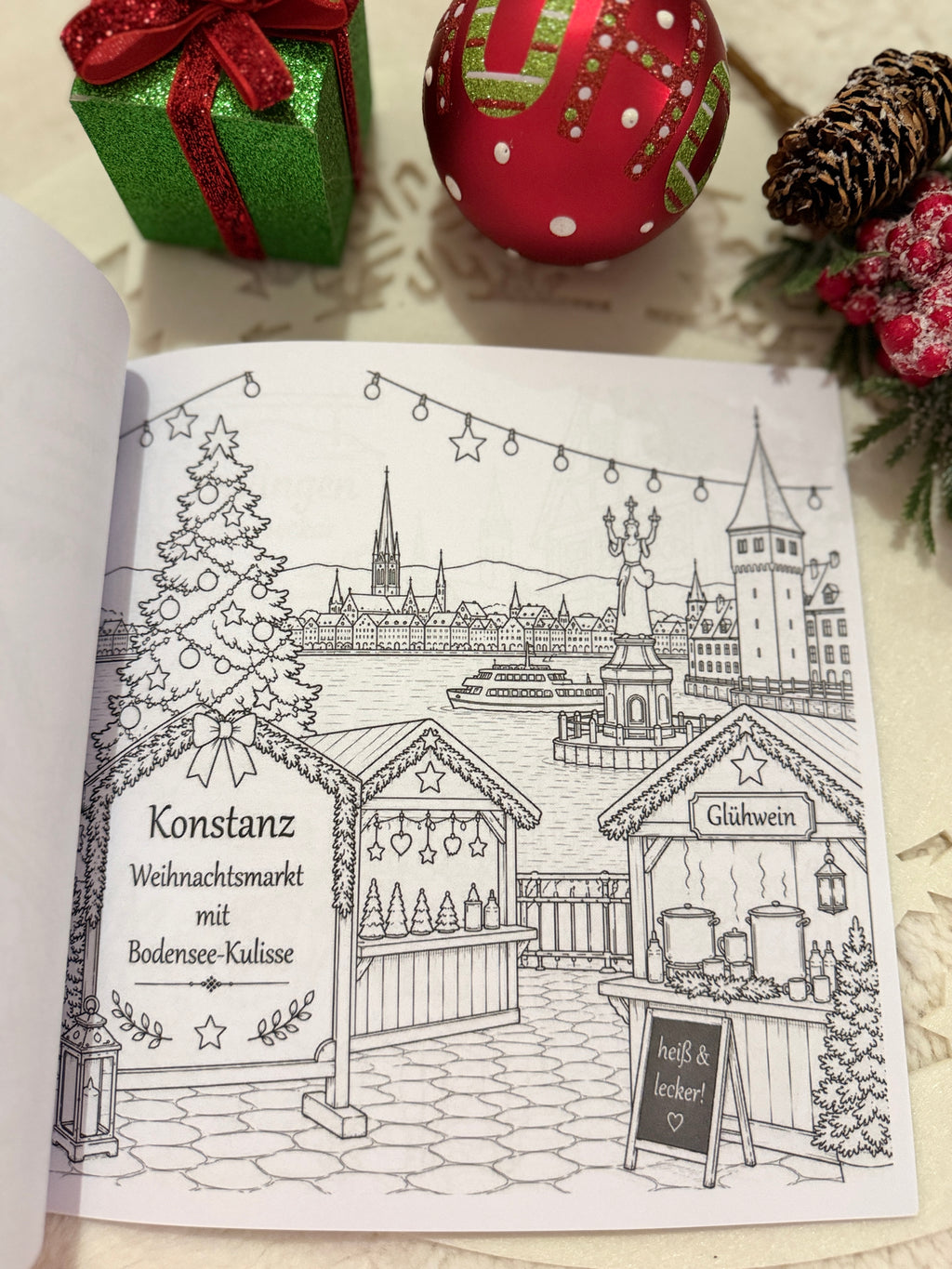 Weihnachtsmärkte in Deutschland – Malbuch für Erwachsene