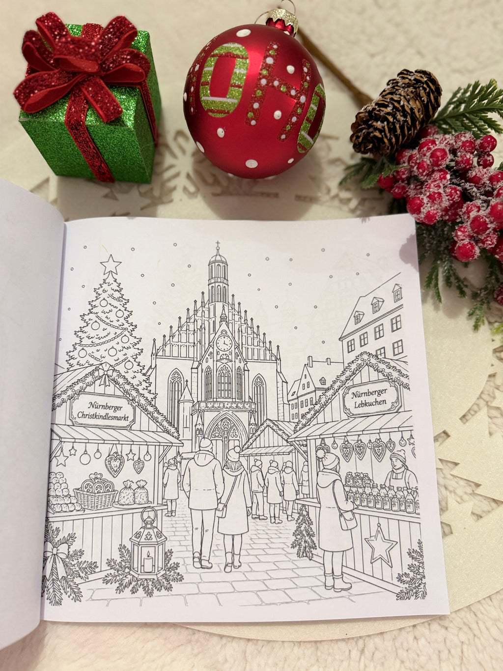 Weihnachtsmärkte in Deutschland – Malbuch für Erwachsene