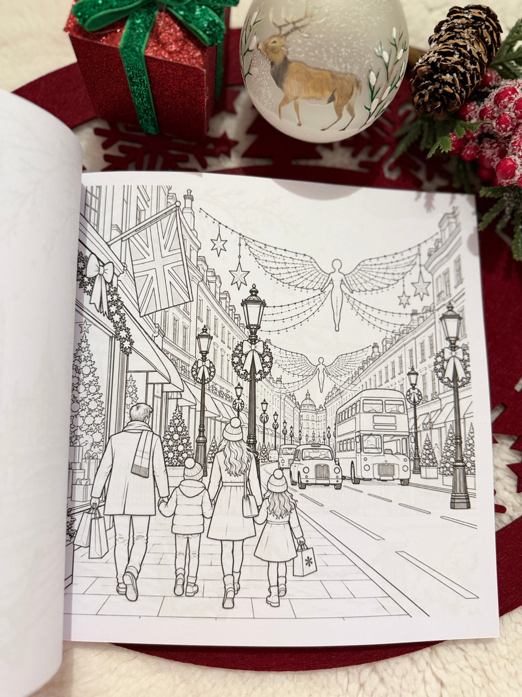 Weihnachten in London – Malbuch für Erwachsene