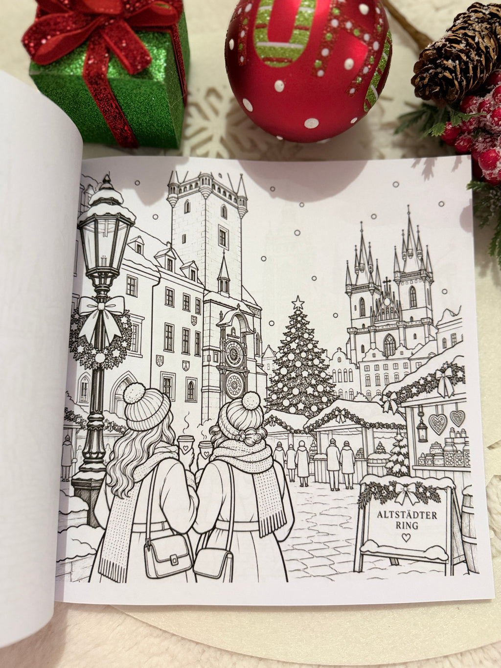 Weihnachten in Prag – Malbuch für Erwachsene