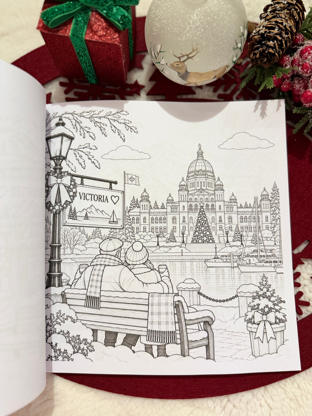 Weihnachten in Kanada – Malbuch für Erwachsene