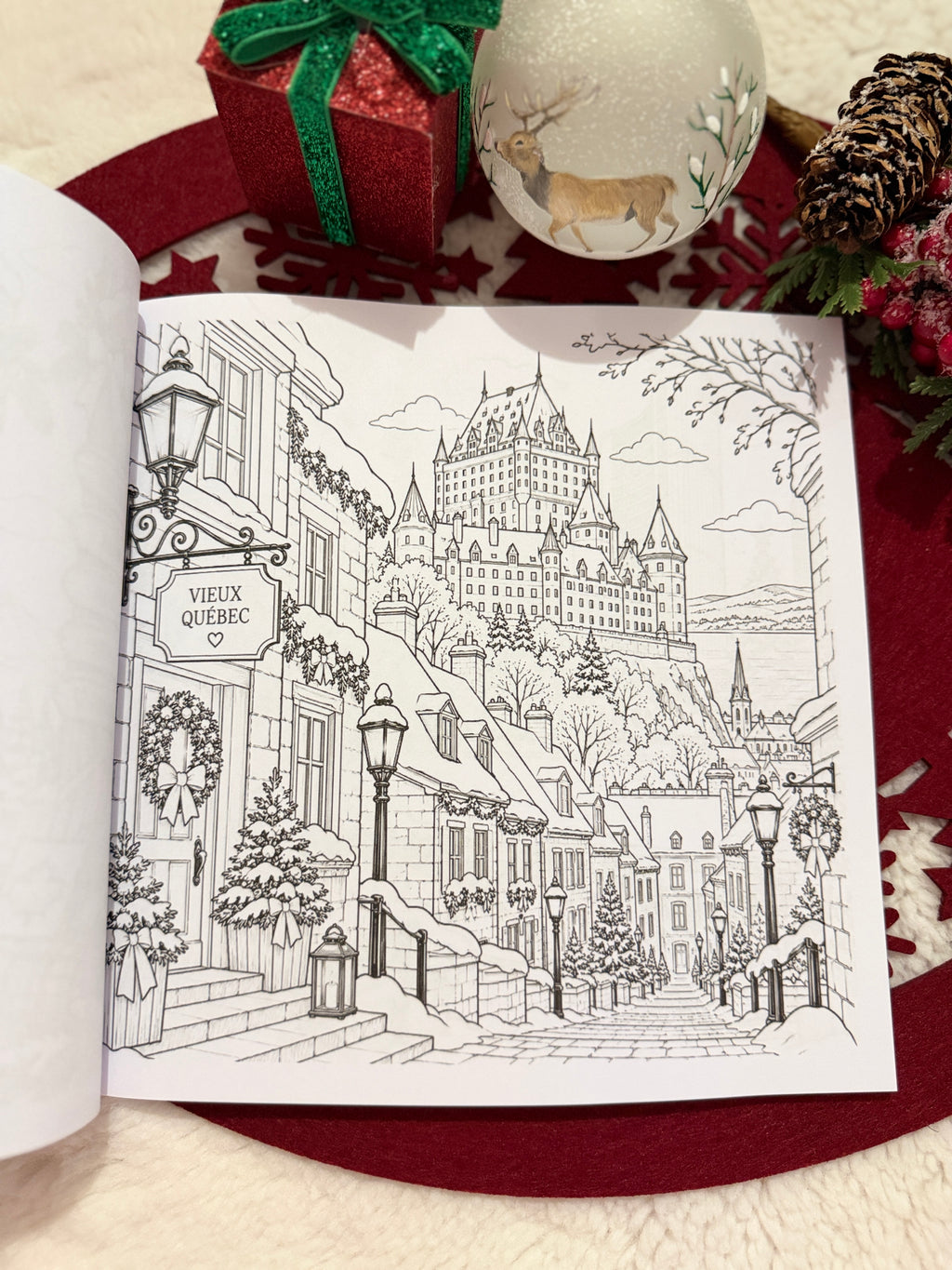 Weihnachten in Kanada – Malbuch für Erwachsene