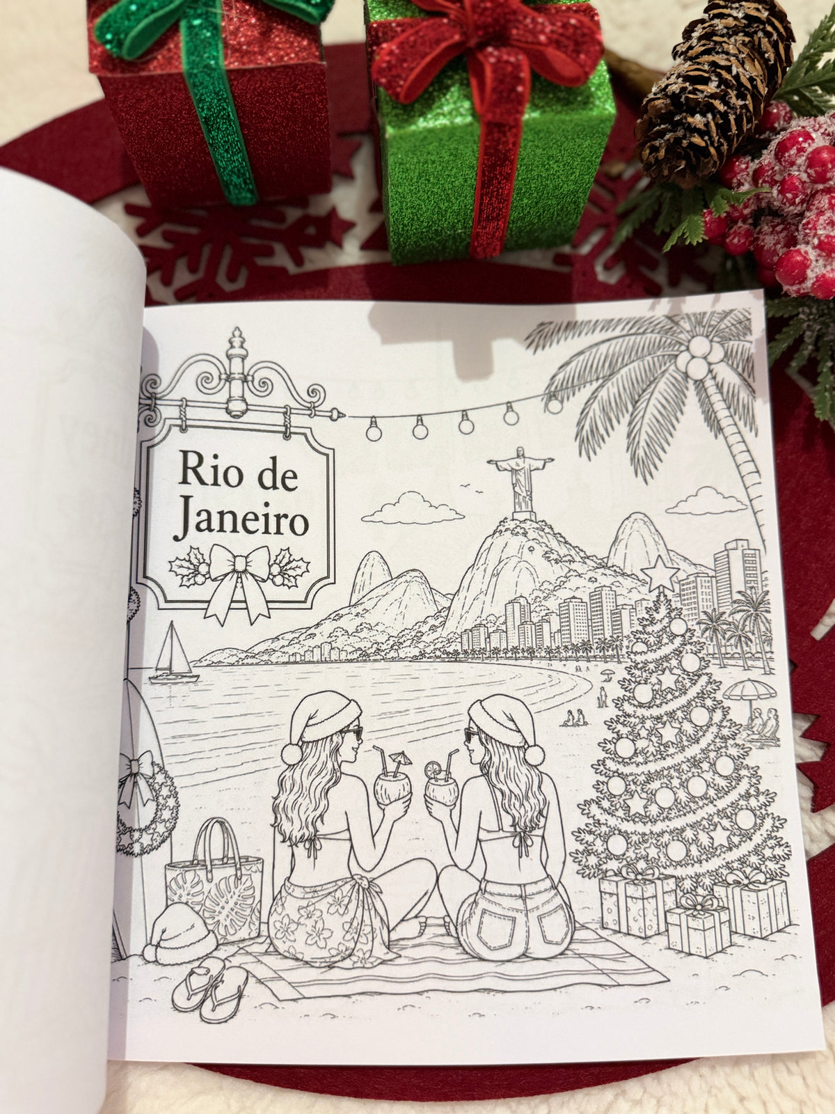 Meine Weihnachtsreise um die Welt – Malbuch für Erwachsene