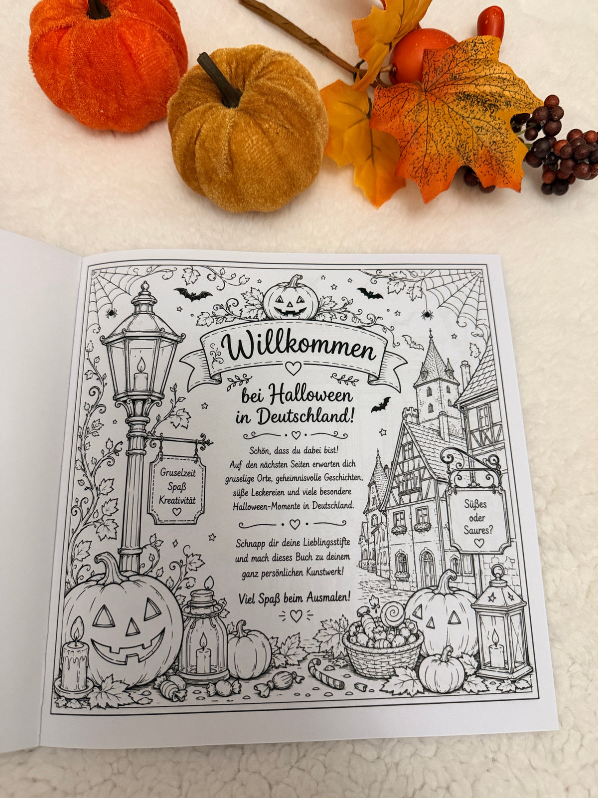 Halloween in Deutschland – Malbuch für Erwachsene
