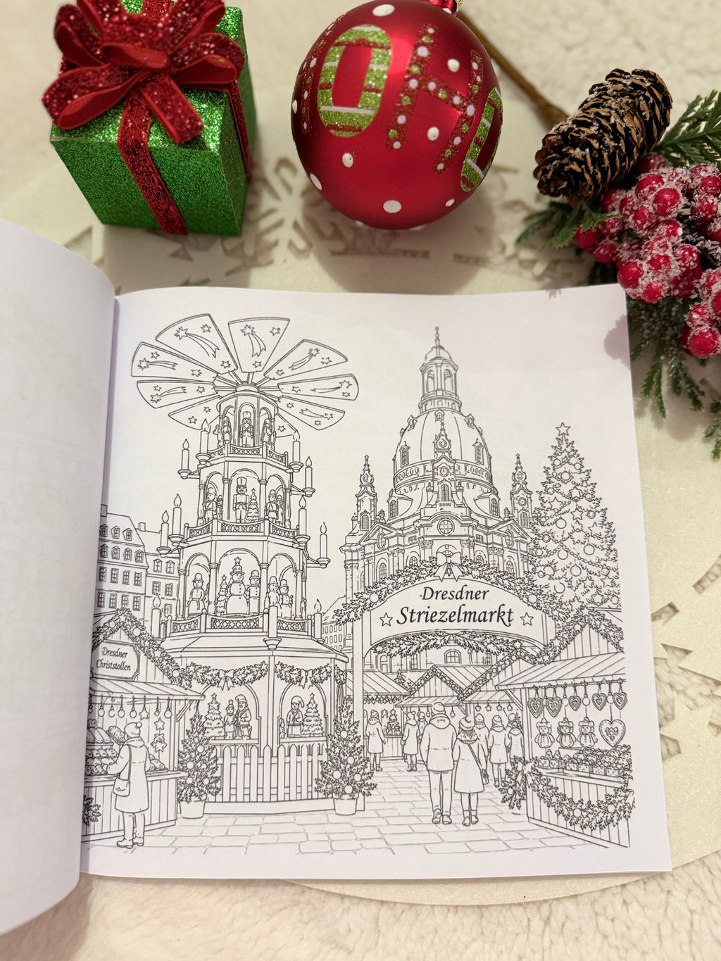 Weihnachtsmärkte in Deutschland – Malbuch für Erwachsene