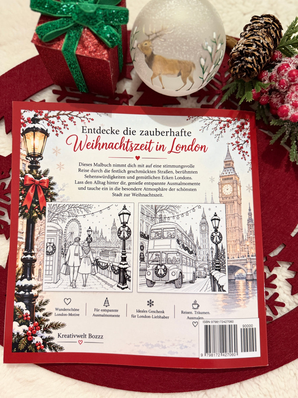 Weihnachten in London – Malbuch für Erwachsene