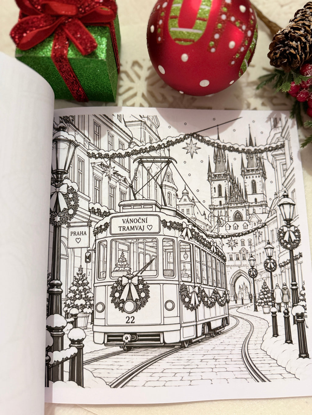 Weihnachten in Prag – Malbuch für Erwachsene
