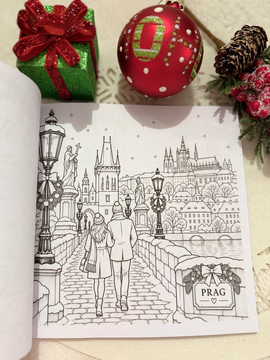 Weihnachten in Prag – Malbuch für Erwachsene