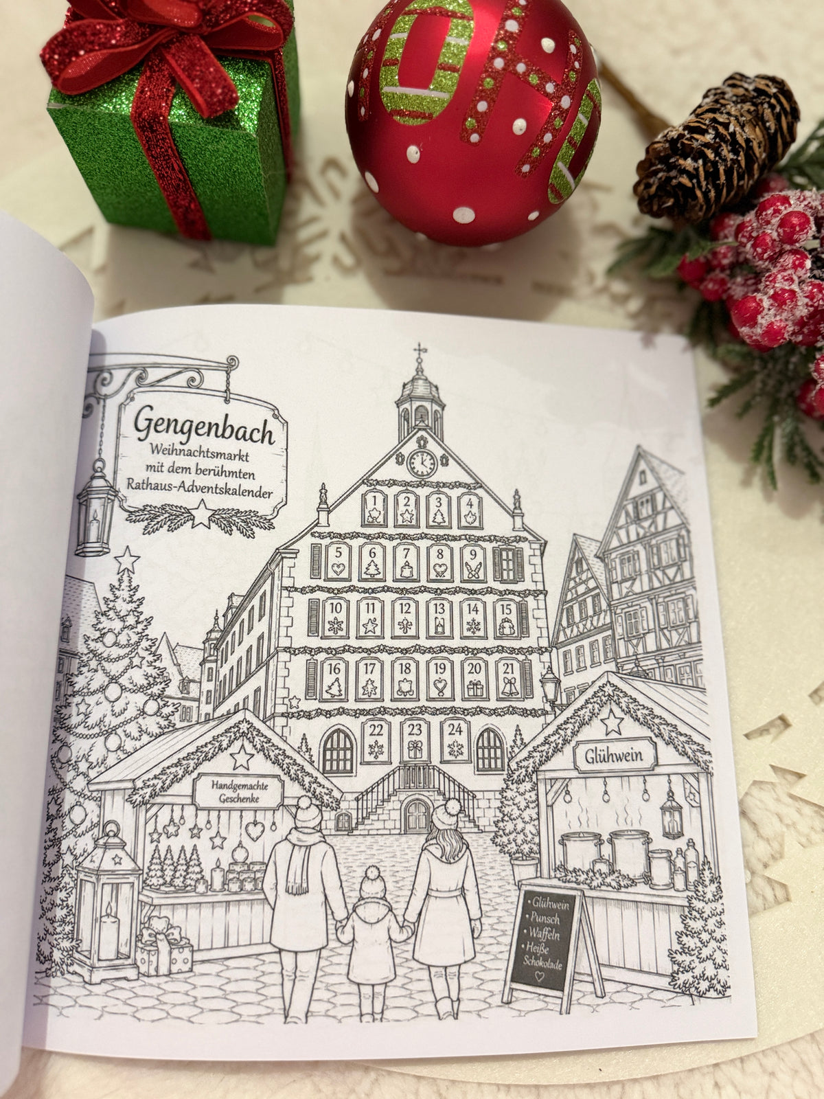 Weihnachtsmärkte in Deutschland – Malbuch für Erwachsene