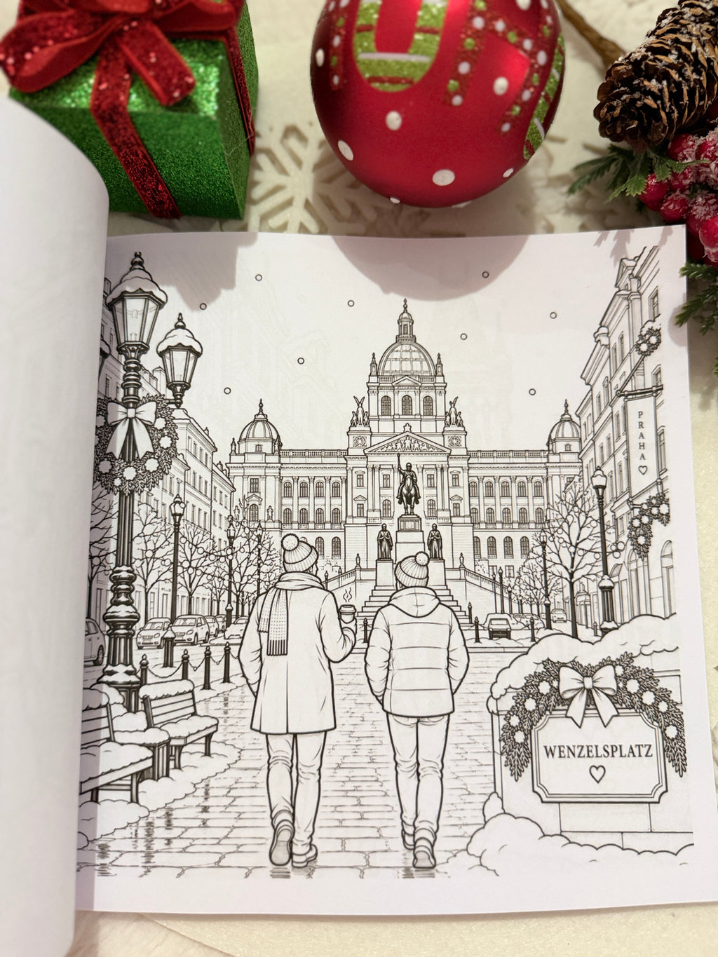 Weihnachten in Prag – Malbuch für Erwachsene