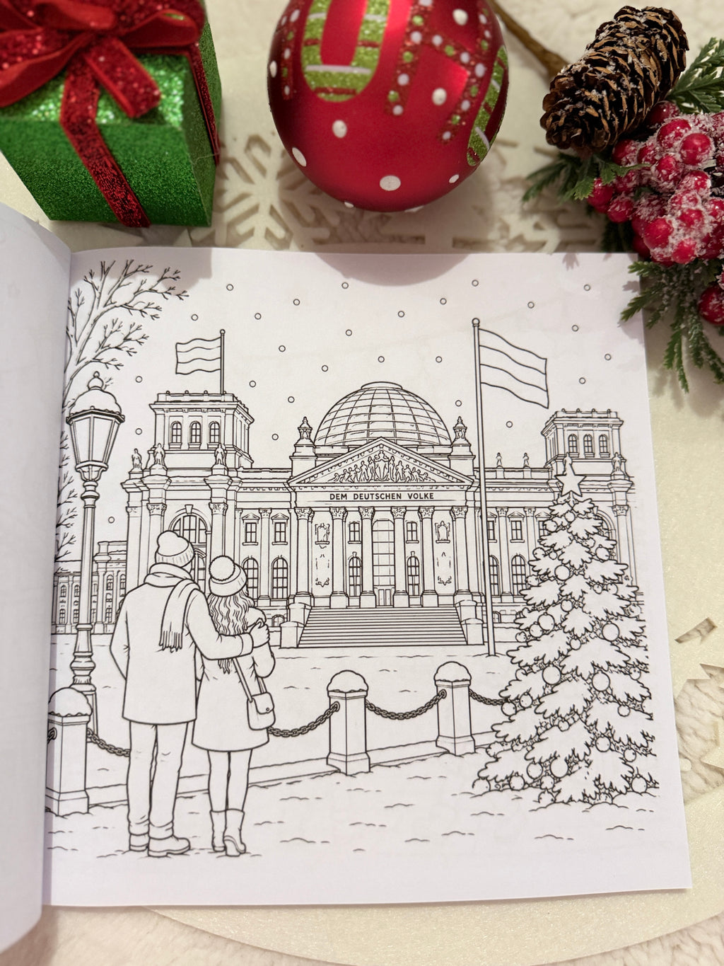 Weihnachten in Deutschland – Malbuch für Erwachsene