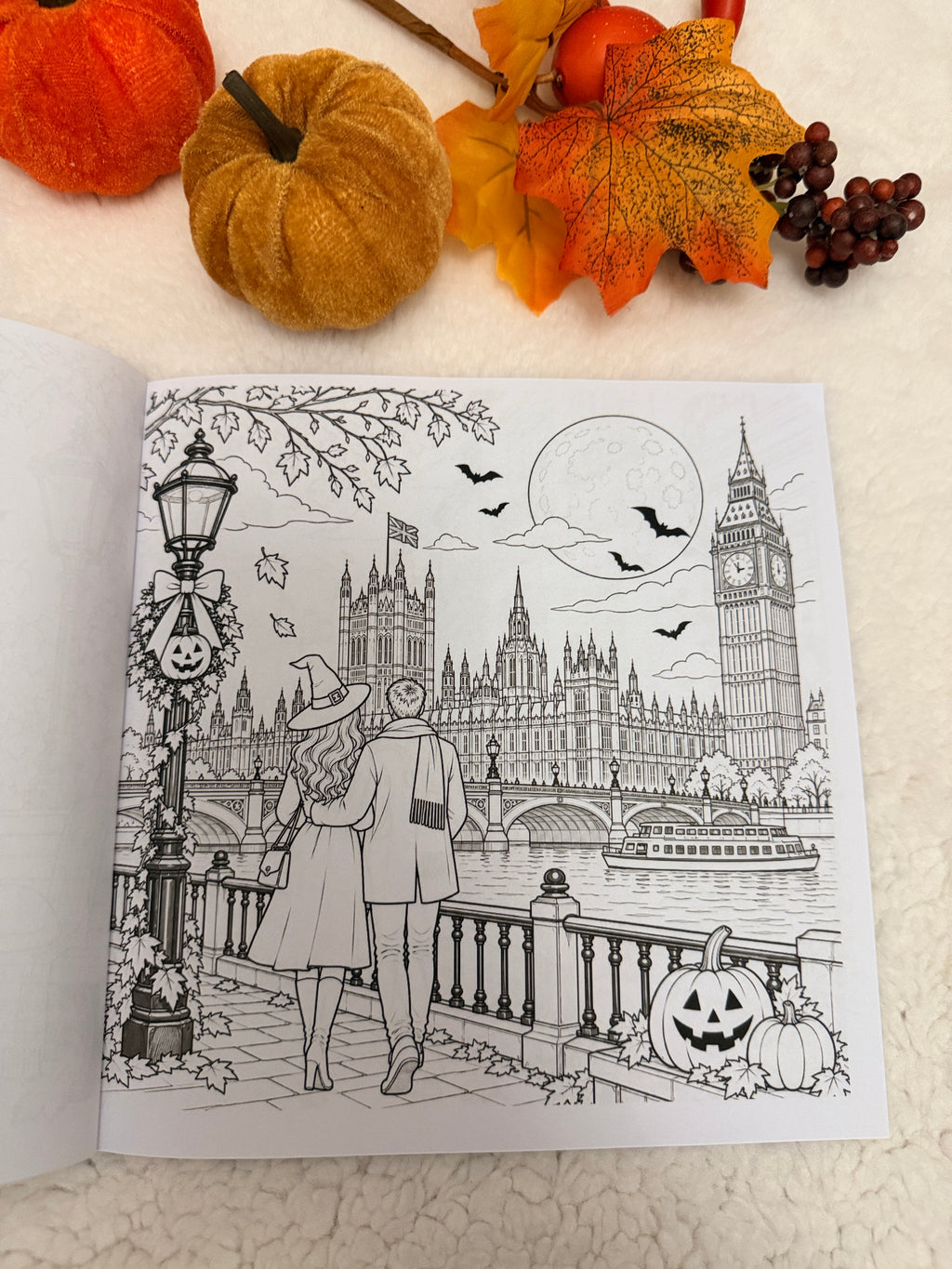 Halloween in London – Malbuch für Erwachsene