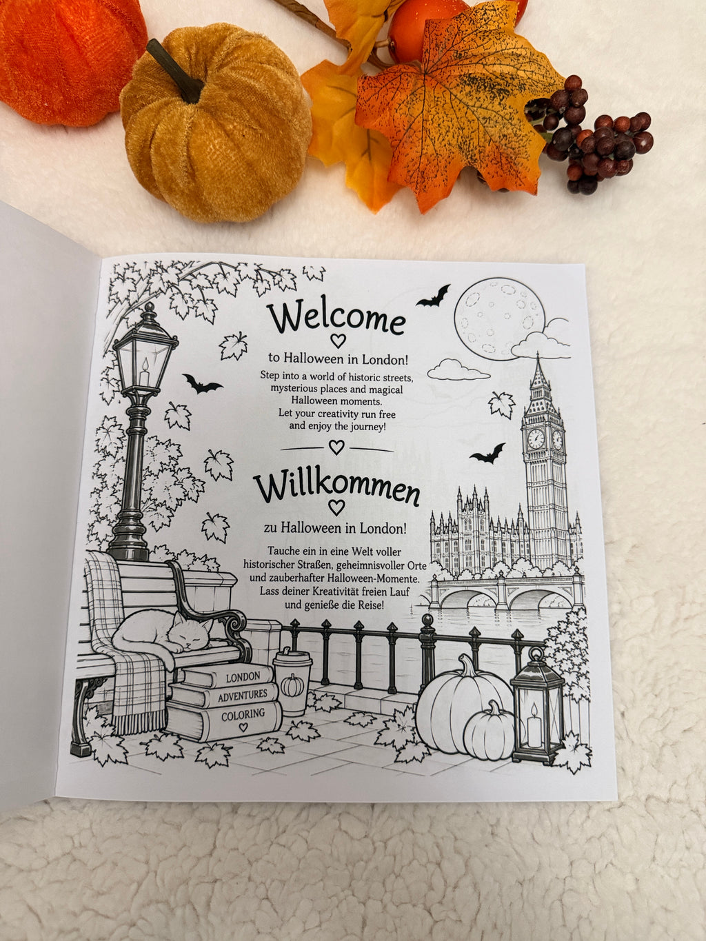 Halloween in London – Malbuch für Erwachsene