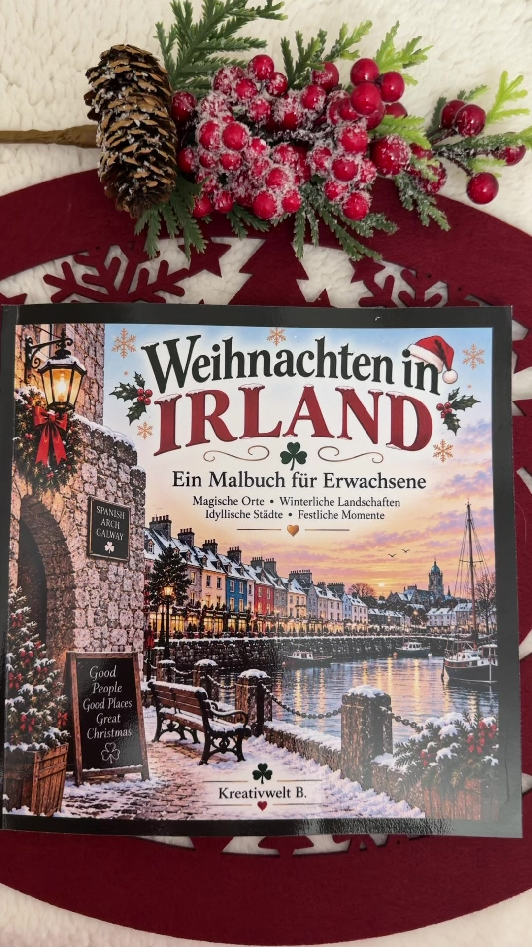 Weihnachten in Irland – Malbuch für Erwachsene